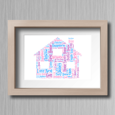 House Design Word Cloud Gift | Personalised Word Cloud