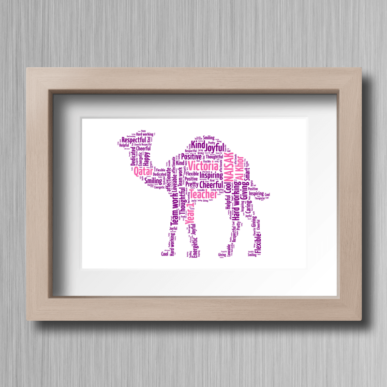 Camel-Personailsed-Word-Cloud-Gift-1